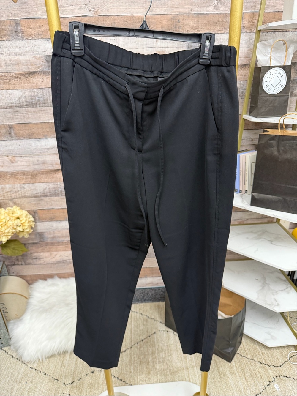 Talbots Black Tie Closure Dress Pants 10